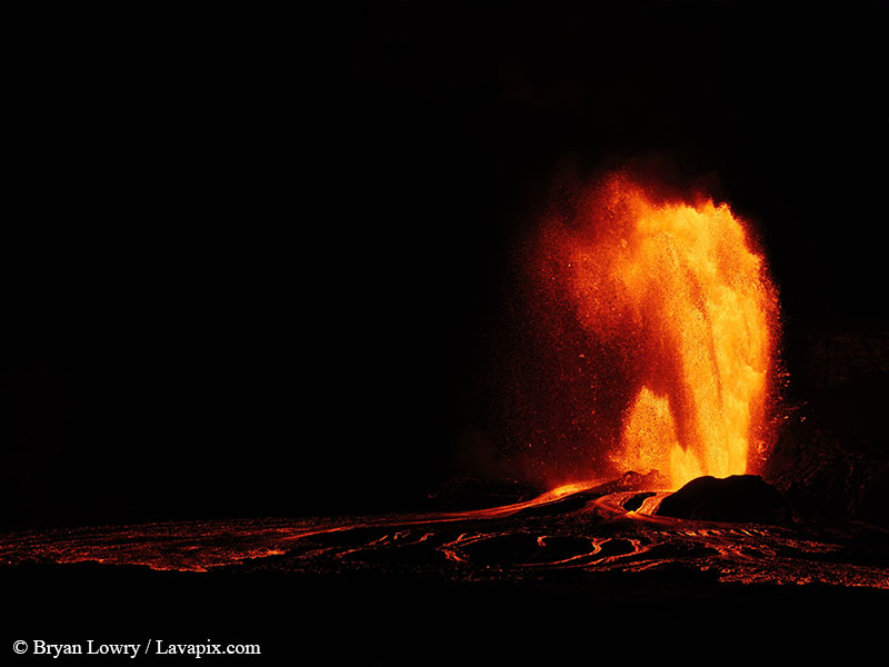 _BL_9493_6425 GH5-DeNoiseAI-standard.jpg :: Episode 24 eruption, Lava fountain, Kilauea volcano, Hawaii Volcanoes National Park, The Big Island of Hawaii. 6-4-2025 