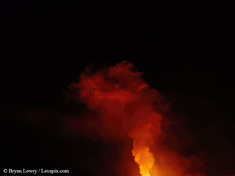 122524-7188.jpg :: Lava fountain, Kilauea volcano, Hawaii Volcanoes National Park, The Big Island of Hawaii 12-25-24