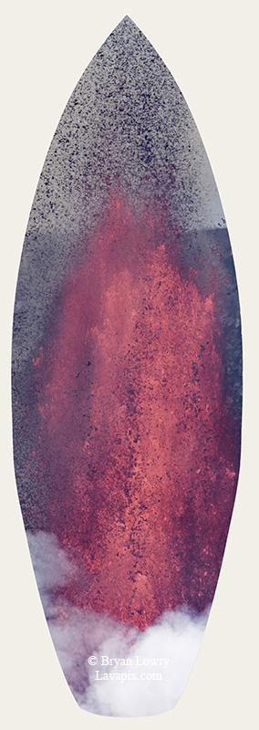 Episode 14-G9-7544s_31925.jpg :: Episode 14 eruption, Lava fountain, Kilauea volcano, Hawaii Volcanoes National Park, The Big Island of Hawaii. 3-19-20-2025

Printed in the shape of a surfboard