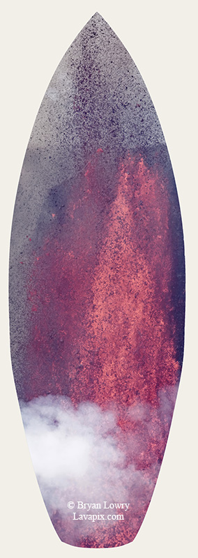 Episode 14-G9-7545s_31925.jpg :: Episode 14 eruption, Lava fountain, Kilauea volcano, Hawaii Volcanoes National Park, The Big Island of Hawaii. 3-19-20-2025

Printed in the shape of a surfboard