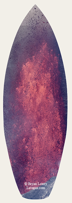 Episode 14-G9-7547s_31925 Bird.jpg :: Episode 14 eruption, Lava fountain, Kilauea volcano, Hawaii Volcanoes National Park, The Big Island of Hawaii. 3-19-20-2025

Printed in the shape of a surfboard