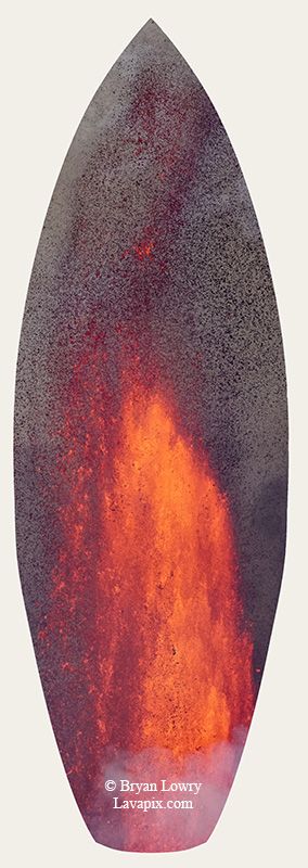Episode 14_BL_6040s_32025 GH5.jpg :: Episode 14 eruption, Lava fountain, Kilauea volcano, Hawaii Volcanoes National Park, The Big Island of Hawaii. 3-19-20-2025

Printed in the shape of a surfboard