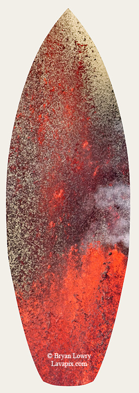 Episode 14_BL_6100s-3_32025 GH5.jpg :: Episode 14 eruption, Lava fountain, Kilauea volcano, Hawaii Volcanoes National Park, The Big Island of Hawaii. 3-19-20-2025

Printed in the shape of a surfboard