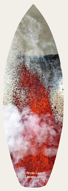Episode 14_BL_6114s_32025 GH5.jpg :: Episode 14 eruption, Lava fountain, Kilauea volcano, Hawaii Volcanoes National Park, The Big Island of Hawaii. 3-19-20-2025

Printed in the shape of a surfboard