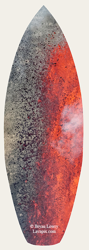 Episode 14_BL_6136s_32025 GH5.jpg :: Episode 14 eruption, Lava fountain, Kilauea volcano, Hawaii Volcanoes National Park, The Big Island of Hawaii. 3-19-20-2025

Printed in the shape of a surfboard