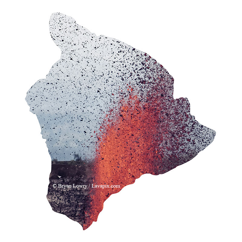 Episode 15_BL9188 Bird_Big Island.jpg :: The white-tailed tropicbird, also known as Koa'e kea in Hawaiian, is a seabird that breeds on tropical islands and lives in the crater walls of Kilauea Volcano's Halemaumau Vent.
Adults have a 3-foot wingspan.
Episode 15 eruption, Lava fountain, Kilauea volcano, Hawaii Volcanoes National Park, The Big Island of Hawaii. 3-26-25

?Printed in the shape of The Big Island of Hawaii