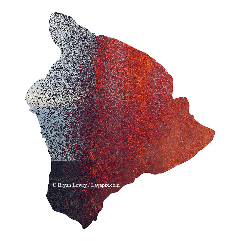 Episode 15_BL9221 Bird_Big Island.jpg :: The white-tailed tropicbird, also known as Koa'e kea in Hawaiian, is a seabird that breeds on tropical islands and lives in the crater walls of Kilauea Volcano's Halemaumau Vent.
Adults have a 3-foot wingspan.
Episode 15 eruption, Lava fountain, Kilauea volcano, Hawaii Volcanoes National Park, The Big Island of Hawaii. 3-26-25

?Printed in the shape of The Big Island of Hawaii