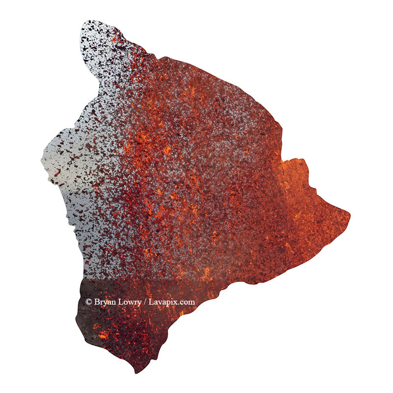 Episode 15_BL9226 Big Island.jpg :: The white-tailed tropicbird, also known as Koa'e kea in Hawaiian, is a seabird that breeds on tropical islands and lives in the crater walls of Kilauea Volcano's Halemaumau Vent.
Adults have a 3-foot wingspan.
Episode 15 eruption, Lava fountain, Kilauea volcano, Hawaii Volcanoes National Park, The Big Island of Hawaii. 3-26-25

?Printed in the shape of The Big Island of Hawaii