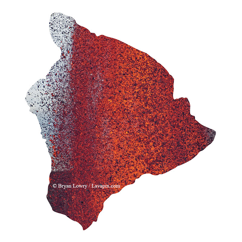 Episode 15_BL9230-2 Bird_Big Island.jpg :: The white-tailed tropicbird, also known as Koa'e kea in Hawaiian, is a seabird that breeds on tropical islands and lives in the crater walls of Kilauea Volcano's Halemaumau Vent.
Adults have a 3-foot wingspan.
Episode 15 eruption, Lava fountain, Kilauea volcano, Hawaii Volcanoes National Park, The Big Island of Hawaii. 3-26-25

?Printed in the shape of The Big Island of Hawaii