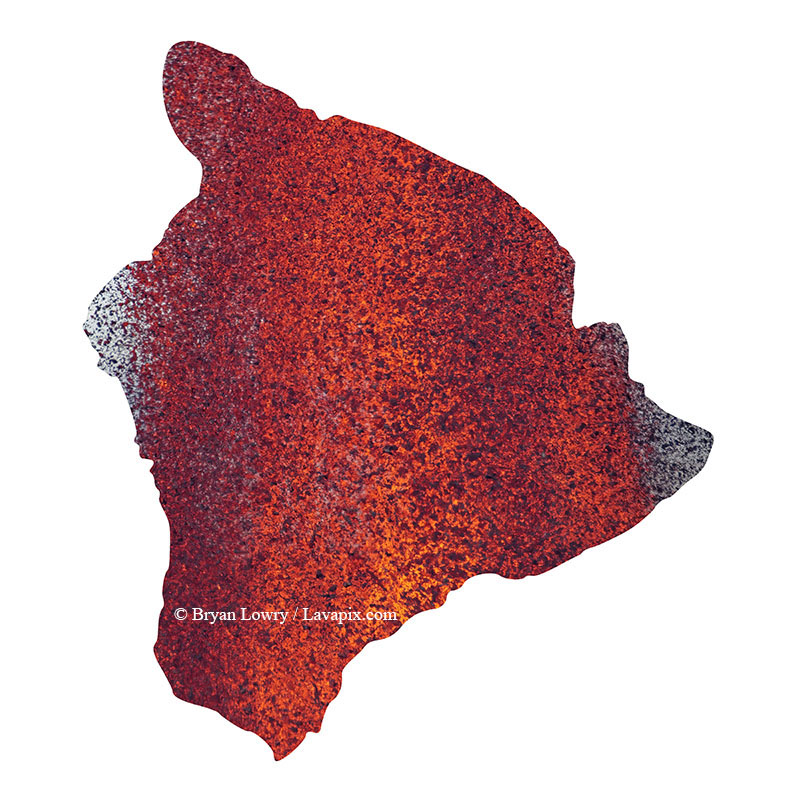 Episode 15_BL9231 Big Island.jpg :: The white-tailed tropicbird, also known as Koa'e kea in Hawaiian, is a seabird that breeds on tropical islands and lives in the crater walls of Kilauea Volcano's Halemaumau Vent.
Adults have a 3-foot wingspan.
Episode 15 eruption, Lava fountain, Kilauea volcano, Hawaii Volcanoes National Park, The Big Island of Hawaii. 3-26-25

?Printed in the shape of The Big Island of Hawaii