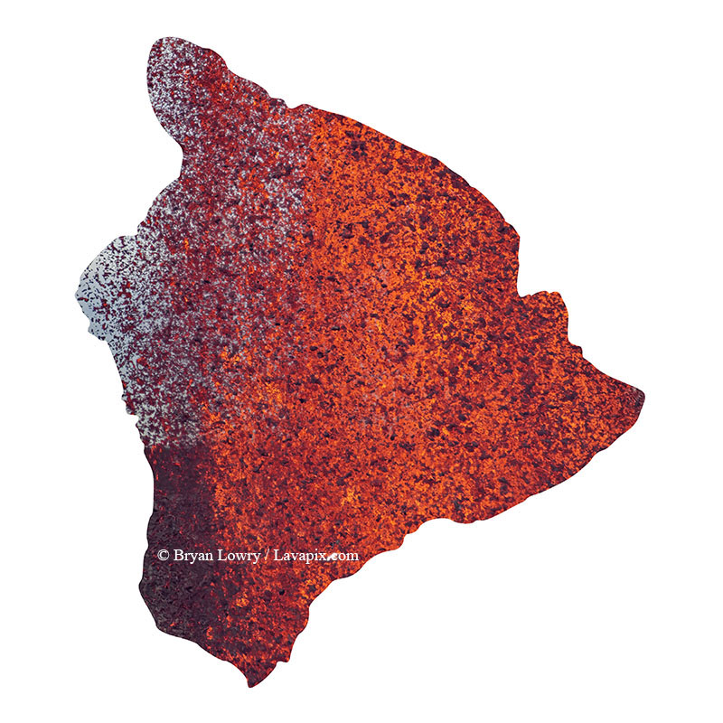 Episode 15_BL9234 Bird_Big Island.jpg :: The white-tailed tropicbird, also known as Koa'e kea in Hawaiian, is a seabird that breeds on tropical islands and lives in the crater walls of Kilauea Volcano's Halemaumau Vent.
Adults have a 3-foot wingspan.
Episode 15 eruption, Lava fountain, Kilauea volcano, Hawaii Volcanoes National Park, The Big Island of Hawaii. 3-26-25

?Printed in the shape of The Big Island of Hawaii