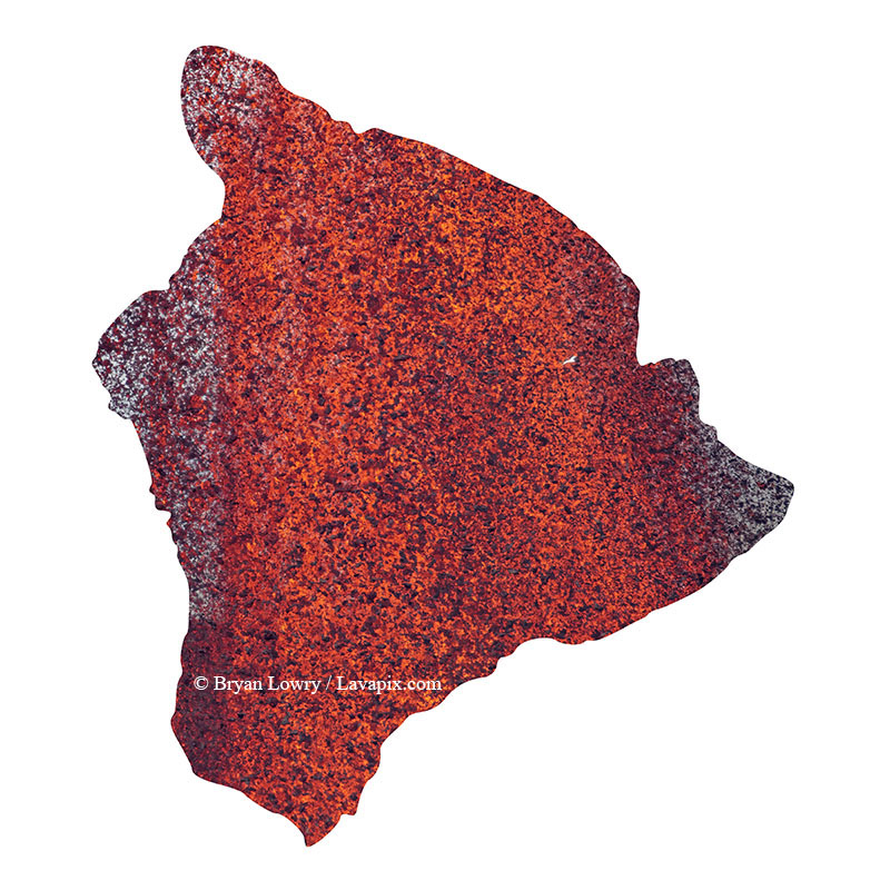 Episode 15_BL9237 Bird_Big Island.jpg :: The white-tailed tropicbird, also known as Koa'e kea in Hawaiian, is a seabird that breeds on tropical islands and lives in the crater walls of Kilauea Volcano's Halemaumau Vent.
Adults have a 3-foot wingspan.
Episode 15 eruption, Lava fountain, Kilauea volcano, Hawaii Volcanoes National Park, The Big Island of Hawaii. 3-26-25

?Printed in the shape of The Big Island of Hawaii