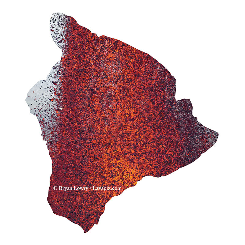 Episode 15_BL9242 Bird_Big Island.jpg :: The white-tailed tropicbird, also known as Koa'e kea in Hawaiian, is a seabird that breeds on tropical islands and lives in the crater walls of Kilauea Volcano's Halemaumau Vent.
Adults have a 3-foot wingspan.
Episode 15 eruption, Lava fountain, Kilauea volcano, Hawaii Volcanoes National Park, The Big Island of Hawaii. 3-26-25

?Printed in the shape of The Big Island of Hawaii