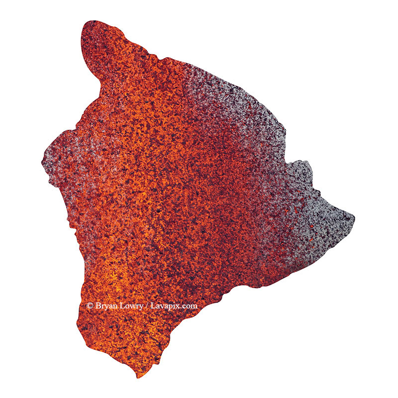 Episode 15_BL9246 Big Island.jpg :: The white-tailed tropicbird, also known as Koa'e kea in Hawaiian, is a seabird that breeds on tropical islands and lives in the crater walls of Kilauea Volcano's Halemaumau Vent.
Adults have a 3-foot wingspan.
Episode 15 eruption, Lava fountain, Kilauea volcano, Hawaii Volcanoes National Park, The Big Island of Hawaii. 3-26-25

?Printed in the shape of The Big Island of Hawaii