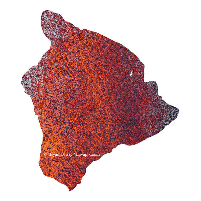 Episode 15_BL9247 Bird_Big Island.jpg :: The white-tailed tropicbird, also known as Koa'e kea in Hawaiian, is a seabird that breeds on tropical islands and lives in the crater walls of Kilauea Volcano's Halemaumau Vent.
Adults have a 3-foot wingspan.
Episode 15 eruption, Lava fountain, Kilauea volcano, Hawaii Volcanoes National Park, The Big Island of Hawaii. 3-26-25

?Printed in the shape of The Big Island of Hawaii