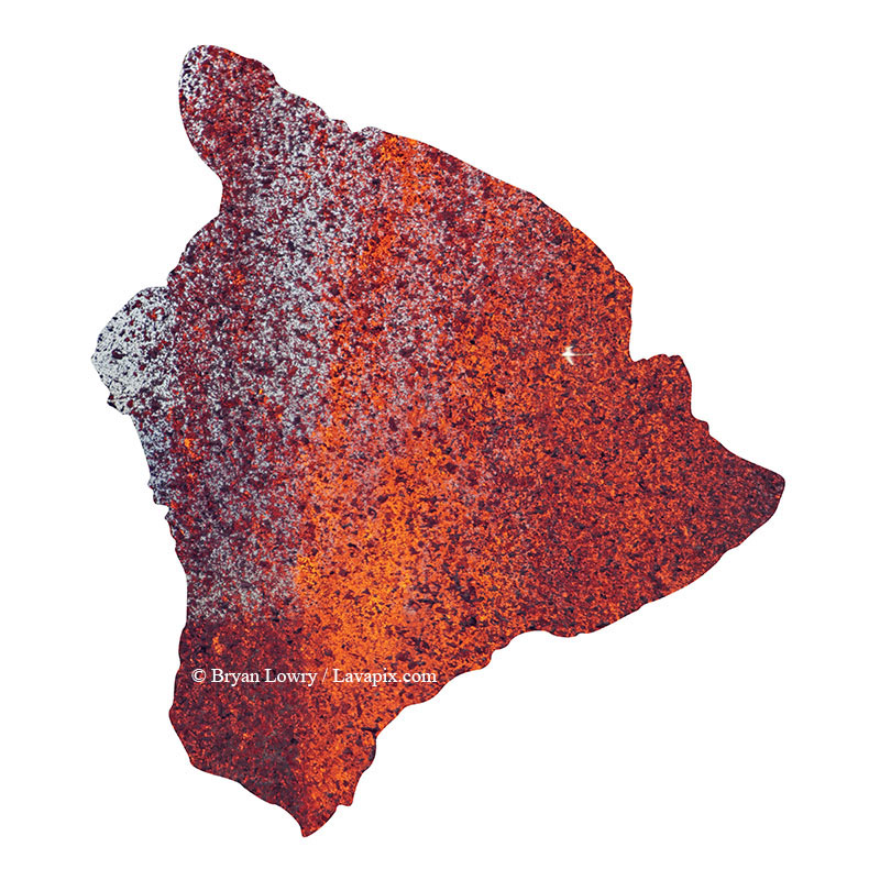 Episode 15_BL9248 Bird_Big Island.jpg :: The white-tailed tropicbird, also known as Koa'e kea in Hawaiian, is a seabird that breeds on tropical islands and lives in the crater walls of Kilauea Volcano's Halemaumau Vent.
Adults have a 3-foot wingspan.
Episode 15 eruption, Lava fountain, Kilauea volcano, Hawaii Volcanoes National Park, The Big Island of Hawaii. 3-26-25

?Printed in the shape of The Big Island of Hawaii