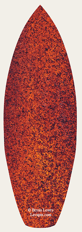 Episode 15_BL9251s-2(1).jpg :: The white-tailed tropicbird, also known as Koa'e kea in Hawaiian, is a seabird that breeds on tropical islands and lives in the crater walls of Kilauea Volcano's Halemaumau Vent.
Adults have a 3-foot wingspan.
Episode 15 eruption, Lava fountain, Kilauea volcano, Hawaii Volcanoes National Park, The Big Island of Hawaii. 3-26-25

?Printed in the shape of a surfboard