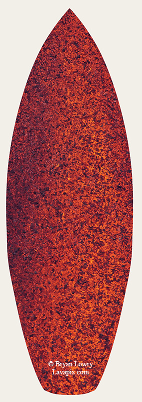 Episode 15_BL9252s.jpg :: The white-tailed tropicbird, also known as Koa'e kea in Hawaiian, is a seabird that breeds on tropical islands and lives in the crater walls of Kilauea Volcano's Halemaumau Vent.
Adults have a 3-foot wingspan.
Episode 15 eruption, Lava fountain, Kilauea volcano, Hawaii Volcanoes National Park, The Big Island of Hawaii. 3-26-25

?Printed in the shape of a surfboard