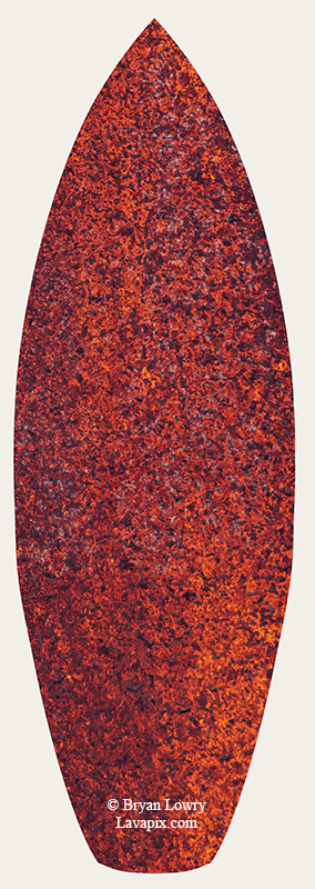 Episode 15_BL9256s-.jpg :: The white-tailed tropicbird, also known as Koa'e kea in Hawaiian, is a seabird that breeds on tropical islands and lives in the crater walls of Kilauea Volcano's Halemaumau Vent.
Adults have a 3-foot wingspan.
Episode 15 eruption, Lava fountain, Kilauea volcano, Hawaii Volcanoes National Park, The Big Island of Hawaii. 3-26-25

?Printed in the shape of a surfboard