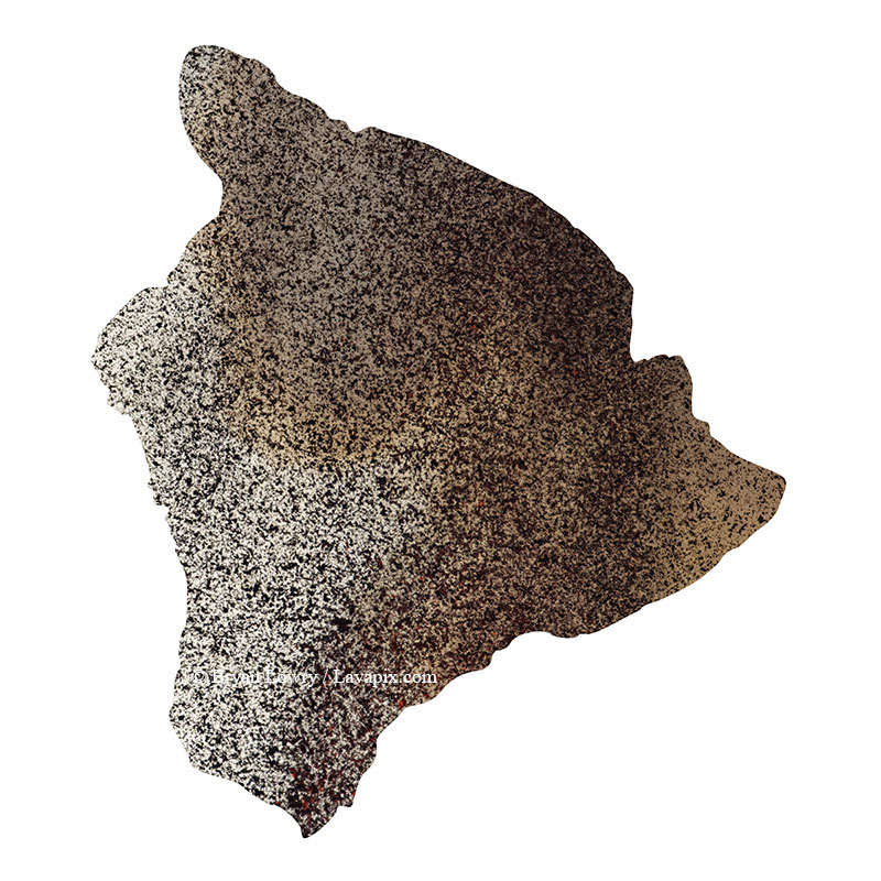 Episode 15_BL9263-2_Big Island.jpg :: The white-tailed tropicbird, also known as Koa'e kea in Hawaiian, is a seabird that breeds on tropical islands and lives in the crater walls of Kilauea Volcano's Halemaumau Vent.
Adults have a 3-foot wingspan.
Episode 15 eruption, Lava fountain, Kilauea volcano, Hawaii Volcanoes National Park, The Big Island of Hawaii. 3-26-25

?Printed in the shape of The Big Island of Hawaii