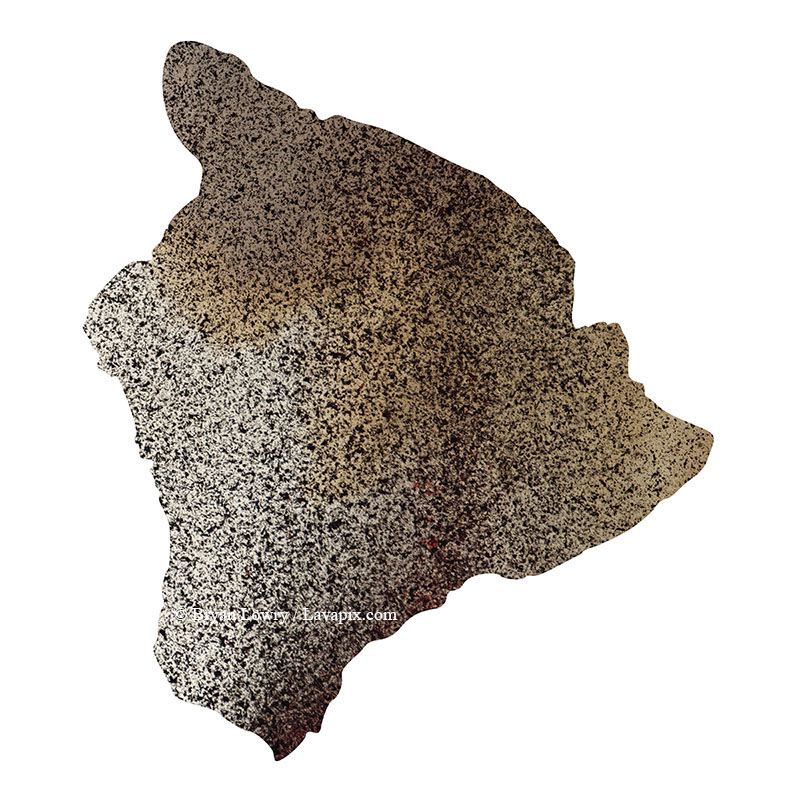 Episode 15_BL9264_Big Island.jpg :: The white-tailed tropicbird, also known as Koa'e kea in Hawaiian, is a seabird that breeds on tropical islands and lives in the crater walls of Kilauea Volcano's Halemaumau Vent.
Adults have a 3-foot wingspan.
Episode 15 eruption, Lava fountain, Kilauea volcano, Hawaii Volcanoes National Park, The Big Island of Hawaii. 3-26-25

?Printed in the shape of The Big Island of Hawaii