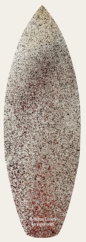 Episode 15_BL9265s(1).jpg :: The white-tailed tropicbird, also known as Koa'e kea in Hawaiian, is a seabird that breeds on tropical islands and lives in the crater walls of Kilauea Volcano's Halemaumau Vent.
Adults have a 3-foot wingspan.
Episode 15 eruption, Lava fountain, Kilauea volcano, Hawaii Volcanoes National Park, The Big Island of Hawaii. 3-26-25

?Printed in the shape of a surfboard