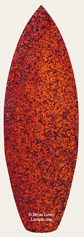 Episode 15_BL9281s(1).jpg :: The white-tailed tropicbird, also known as Koa'e kea in Hawaiian, is a seabird that breeds on tropical islands and lives in the crater walls of Kilauea Volcano's Halemaumau Vent.
Adults have a 3-foot wingspan.
Episode 15 eruption, Lava fountain, Kilauea volcano, Hawaii Volcanoes National Park, The Big Island of Hawaii. 3-26-25

?Printed in the shape of a surfboard