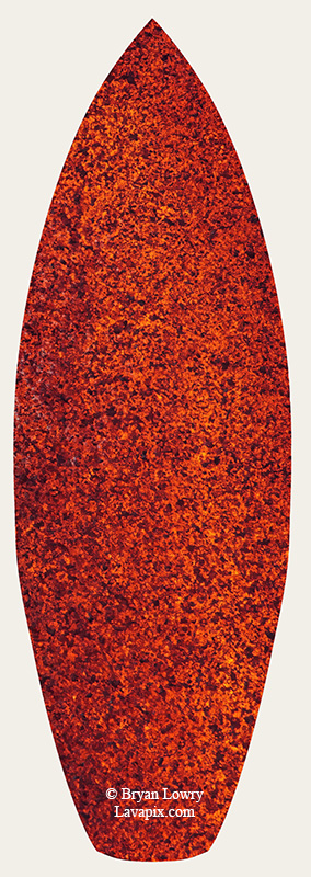 Episode 15_BL9284s(1).jpg :: The white-tailed tropicbird, also known as Koa'e kea in Hawaiian, is a seabird that breeds on tropical islands and lives in the crater walls of Kilauea Volcano's Halemaumau Vent.
Adults have a 3-foot wingspan.
Episode 15 eruption, Lava fountain, Kilauea volcano, Hawaii Volcanoes National Park, The Big Island of Hawaii. 3-26-25

?Printed in the shape of a surfboard