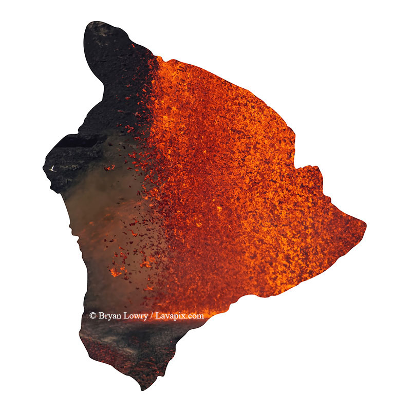 Episode 15_BL9304 Bird_Big Island.jpg :: The white-tailed tropicbird, also known as Koa'e kea in Hawaiian, is a seabird that breeds on tropical islands and lives in the crater walls of Kilauea Volcano's Halemaumau Vent.
Adults have a 3-foot wingspan.
Episode 15 eruption, Lava fountain, Kilauea volcano, Hawaii Volcanoes National Park, The Big Island of Hawaii. 3-26-25

?Printed in the shape of The Big Island of Hawaii