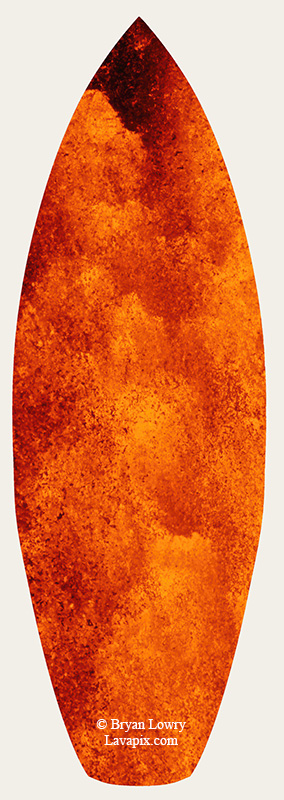 Episode 24-GH5_9403s_6425.jpg :: Episode 24 eruption, Lava fountain, Kilauea volcano, Hawaii Volcanoes National Park, The Big Island of Hawaii. 6-4-2025

Printed in the shape of a surfboard