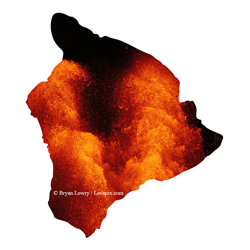 Episode 24-GH5_9434_6425-Big Island.jpg :: Episode ?2?4 eruption, Lava fountain, Kilauea volcano, Hawaii Volcanoes National Park, The Big Island of Hawaii.? 6-4-2025 

Printed in the shape of The Big Island of Hawaii