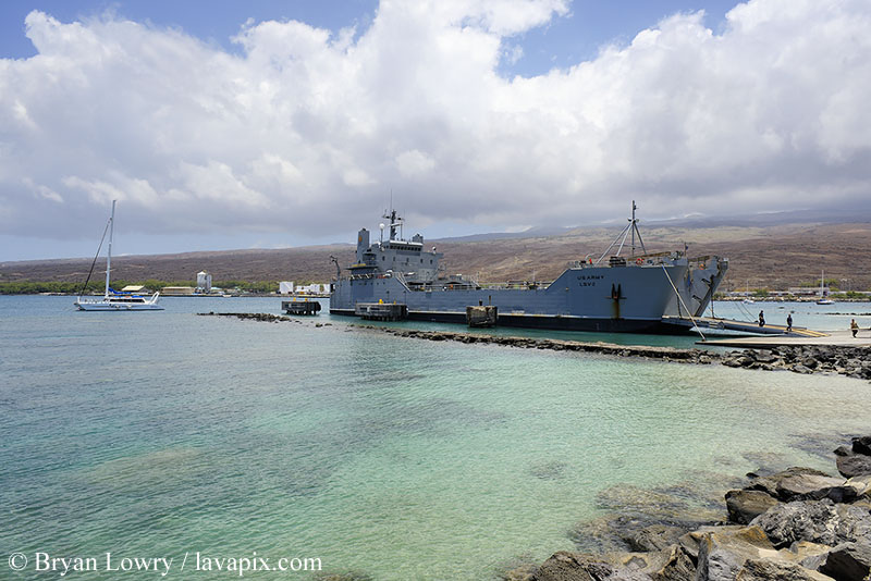 511120854.jpg :: Navy transport ship, Kawaihai harbor, South Kohala coast, The Big Island of Hawaii