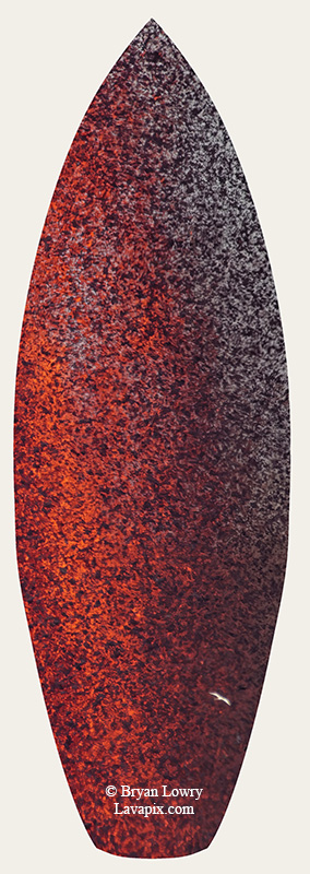 Episode 15_BL9254s-Bird.jpg :: The white-tailed tropicbird, also known as Koa'e kea in Hawaiian, is a seabird that breeds on tropical islands and lives in the crater walls of Kilauea Volcano's Halemaumau Vent.
Adults have a 3-foot wingspan.
Episode 15 eruption, Lava fountain, Kilauea volcano, Hawaii Volcanoes National Park, The Big Island of Hawaii. 3-26-25

?Printed in the shape of a surfboard