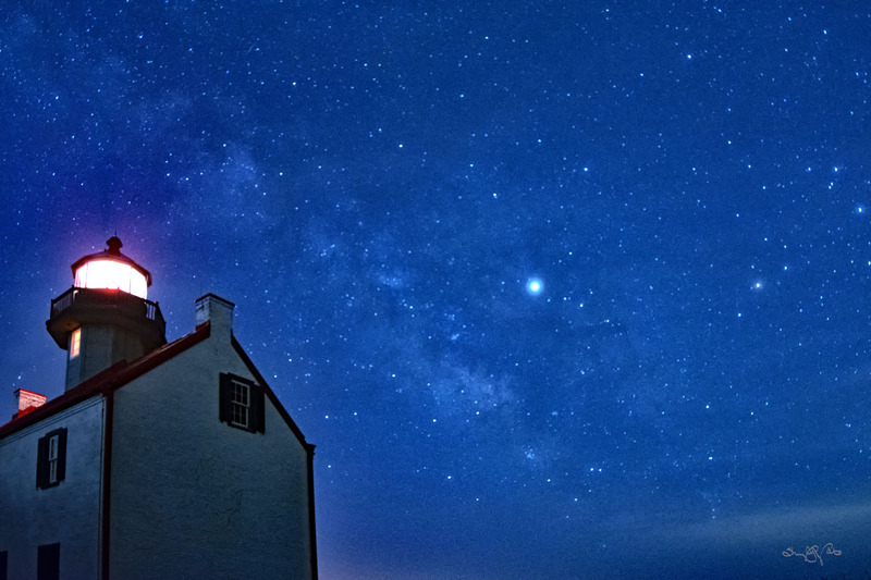 East Point Lighthouse Close Up with Milky Way.jpg :: East Point Milky Way Close Up