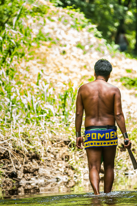 20130810EmberaIndians-2959.jpg :: Didimo leading us to the Quebrada Bonito waterfalls