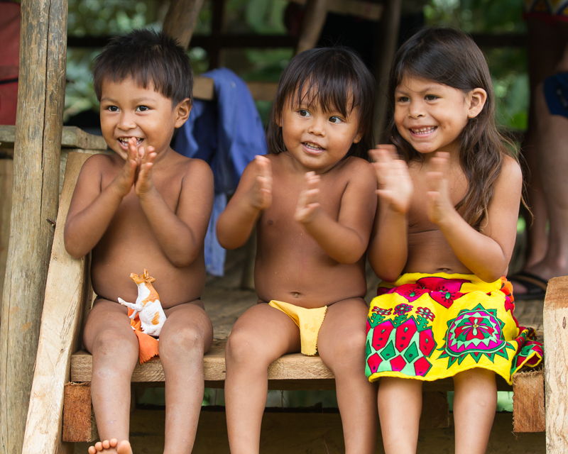 20130810EmberaIndians-3169.jpg :: Embera children having fun