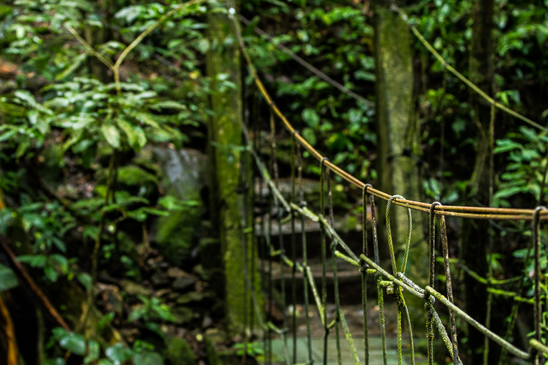 20130811ElValle-3539.jpg :: Suspension bridge at El Chorro Macho waterfalls in El Valle de Anton