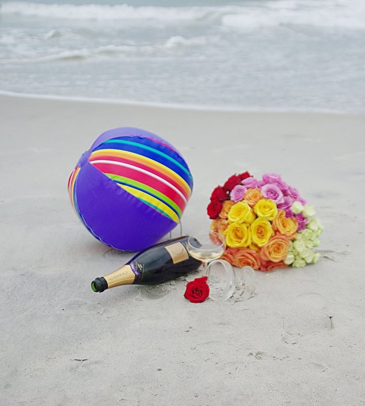 Beachball bouquet parties with namesake.jpg