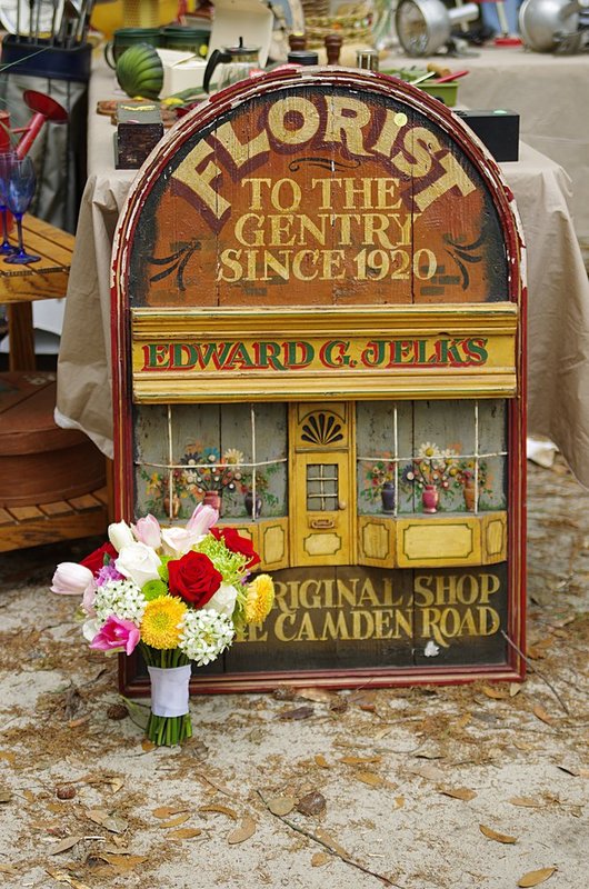 Cameron finds a sign at the Antiques fair.jpg