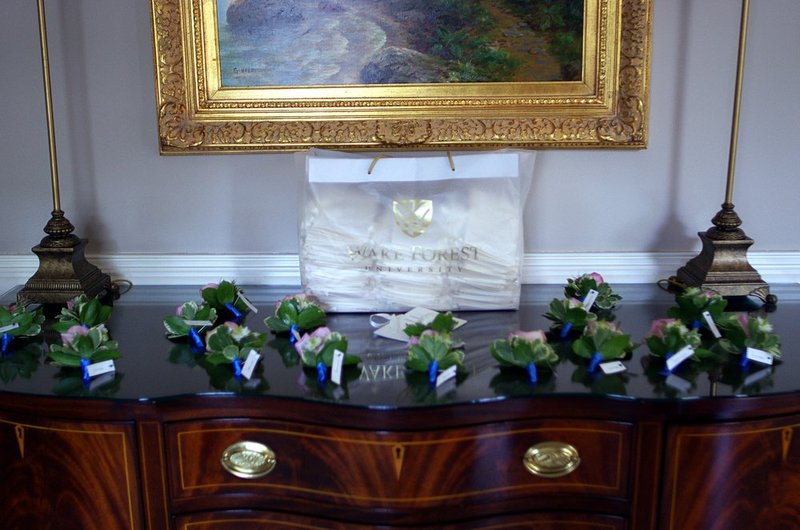 June 15 Boutonnieres on a table in the foyer.jpg