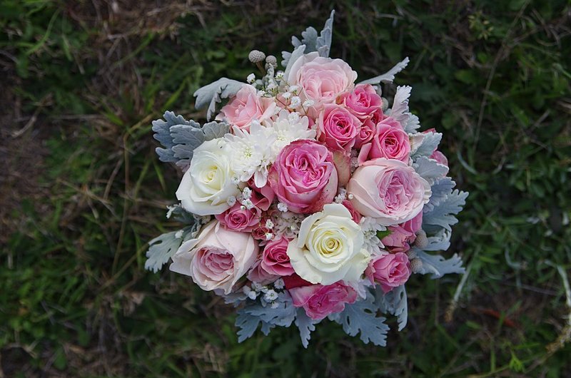 Lindsays bridesmaids bouquet top view - April 27.jpg