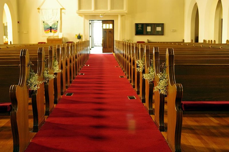 Pew markers at Congregational Church of Southern Pines.jpg