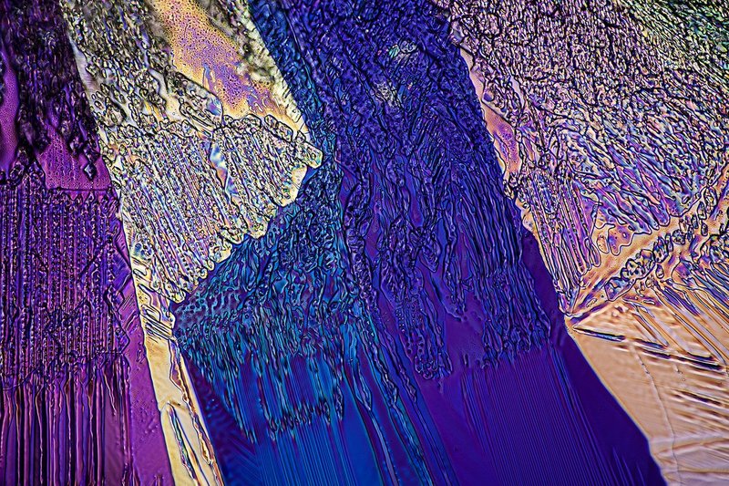 sugar crystals2.jpg :: sugar crystals in polarized light in microscope