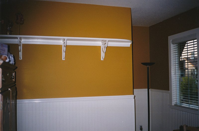 Residential paint 1.jpg :: New wainscot and paint