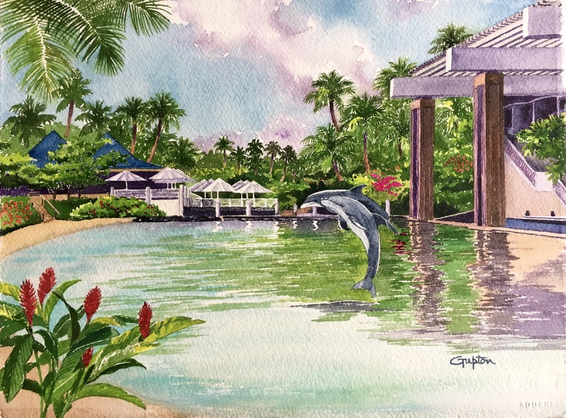 Happy Dolphins.jpg :: Happy Dolphins $75.00 