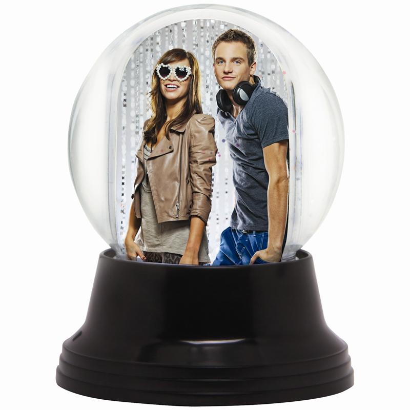 snowglobe2.jpg :: Light Up Photo Snow Globe, holds two photos 1-5/8\