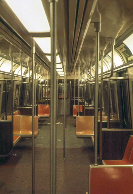 NYC Subway car circa 1972.jpg :: NYC R46 Subway car circa 1972