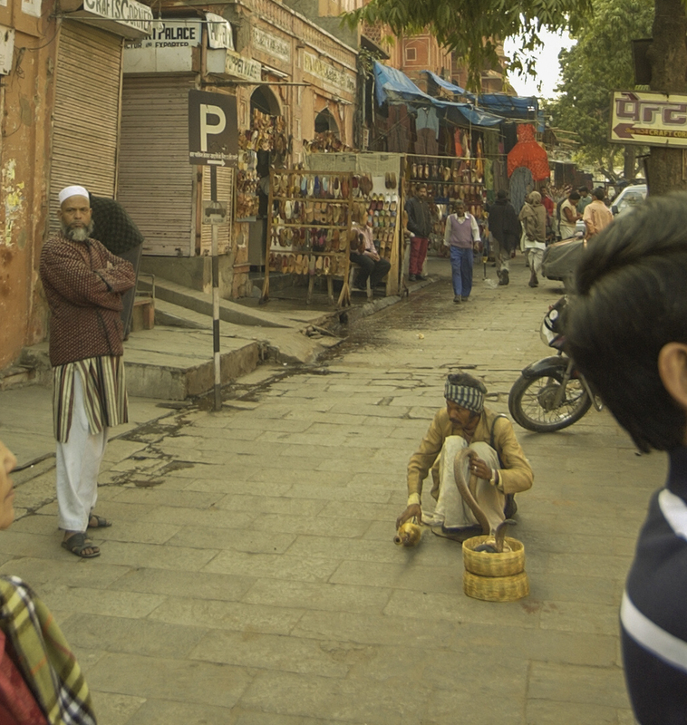Snake Charmer.jpg :: Snake Charmer in front of the Hawal Mahal
