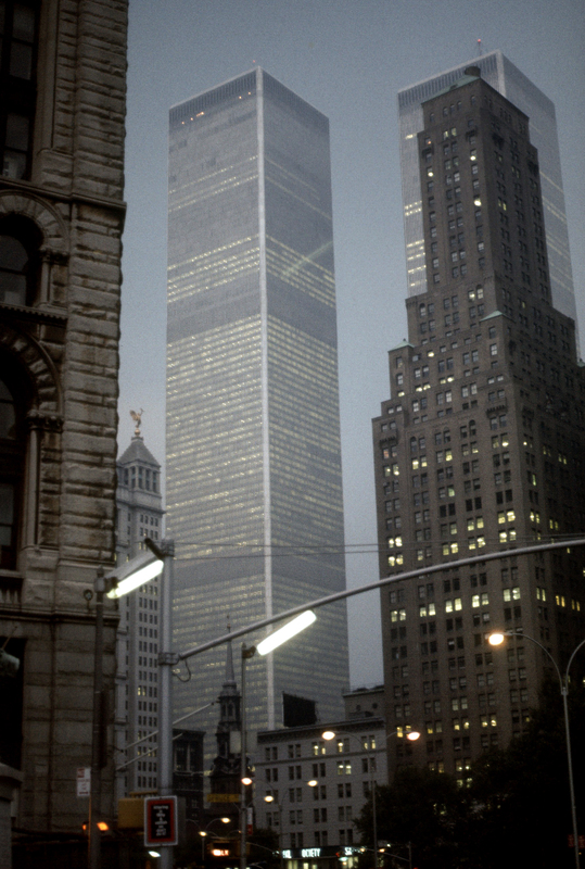 World Trade Center 1977.jpg :: World Trade Center 1977 at twilight
