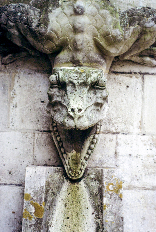 gargoyle.jpg :: Gargoyle from the Chateau de Pierrefonds in France 1975